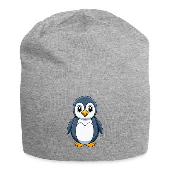 Penguin Cute Mascot Cartoon Character Kawaii - Jersey Beanie - heather grey - Front