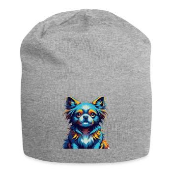 Chinese Imperial Dog Breed Colorful Cartoon Kawaii - Jersey Beanie - heather grey - Front