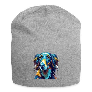 Old Croatian Sighthound Dog Breed Cartoon Kawaii - Jersey Beanie - heather grey - Front
