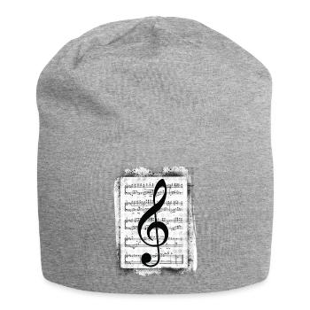 Musique de note de musique - Bonnet en jersey - gris chiné - Devant