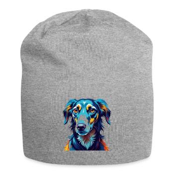 Old Croatian Sighthound Dog Breed Cartoon Kawaii - Jersey Beanie - heather grey - Front