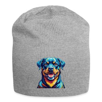 Rottweiler Chien Race Coloré Dessin Animé Kawaii - Bonnet en jersey - gris chiné - Devant