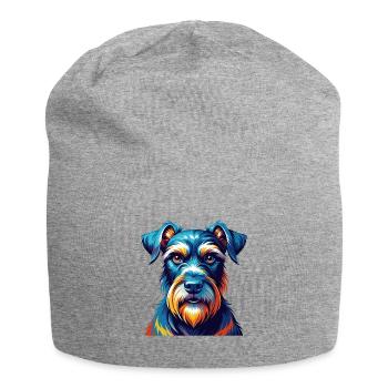 Standard Schnauzer Hunderasse Cartoon Kawaii - Jersey-Beanie - Grau meliert - Vorne