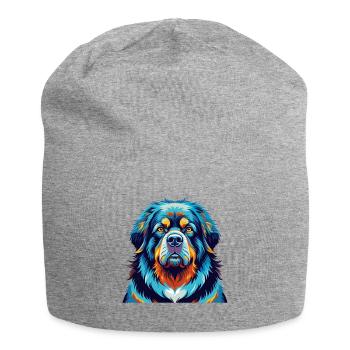 Tibetische Dogge Hunderasse Bunte Karikatur Kawaii - Jersey-Beanie - Grau meliert - Vorne
