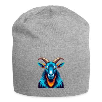 Alpine Goat Colorful Kawaii Cartoon Character Pet - Jersey Beanie - heather grey - Front