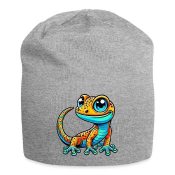 Gecko - Jersey-Beanie - Grau meliert - Vorne