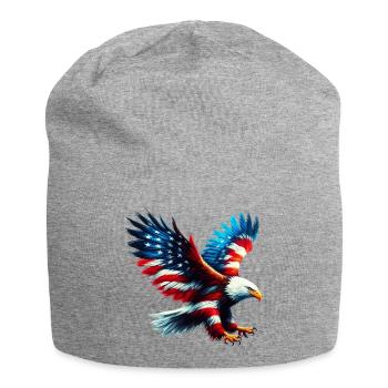 Eagle Flag USA USA American - Jersey Beanie - heather grey - Front