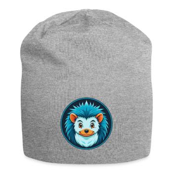 Igel Niedliches Kawaii Cartoon Tier Haustier Logo - Jersey-Beanie - Grau meliert - Vorne