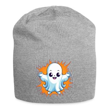 Halloween Gespenst - Jersey-Beanie - Grau meliert - Vorne