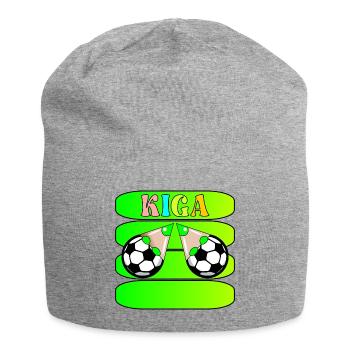KINDERGARTENKINDER NAMENSSCHILD KIGA FUßBALL - Jersey-Beanie - Grau meliert - Vorne