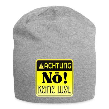 ACHTUNG - KEINE LUST NÖ - Jersey-Beanie - Grau meliert - Vorne