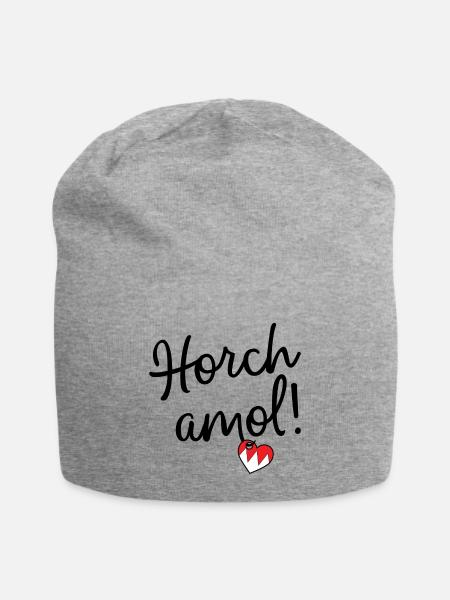 Horch amol! - Jersey-Beanie - Grau meliert