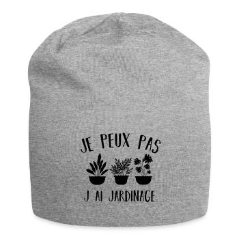 Ich kann nicht, ich habe Gartenarbeit - Jersey-Beanie - Grau meliert - Vorne