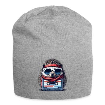 Hérisson Cassette Compacte Cassette Cassette Cadeau - Bonnet en jersey - gris chiné - Devant