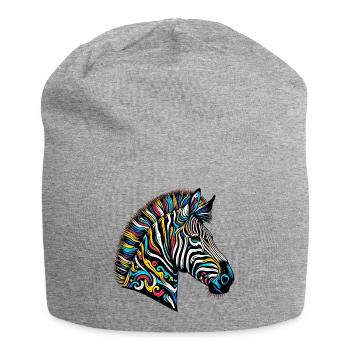 Zebra - Jersey-Beanie - Grau meliert - Vorne