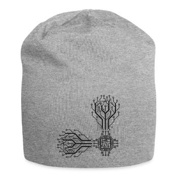 elektriker Elektrik Elektronik Beruf Spannung CPU - Jersey-Beanie - Grau meliert - Vorne