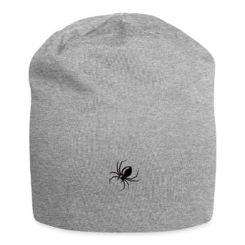 Effrayante Araignée d’Halloween dans sa toile - Bonnet en jersey - gris chiné - Devant