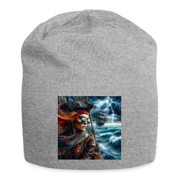 l'Aventurière des Mers - Bonnet en jersey - gris chiné - Devant