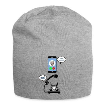 Hallo Oma - Jersey-Beanie - Grau meliert - Vorne