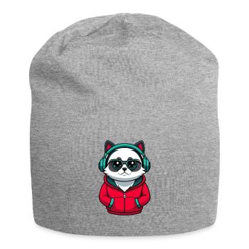 Birma Heilige Katze Rasse Karikatur Kawaii Tier Haustier - Jersey-Beanie - Grau meliert - Vorne