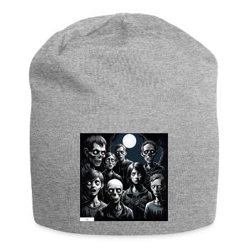 Monster Menschen Porträt - Jersey-Beanie - Grau meliert - Vorne