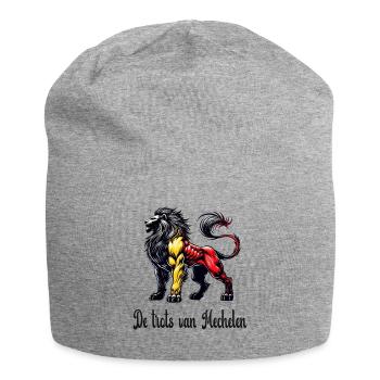Motif du drapeau lion de Malines - Bonnet en jersey - gris chiné - Devant
