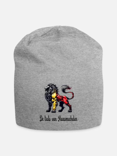 Motif du drapeau lion de Maasmechelen - Bonnet en jersey - gris chiné