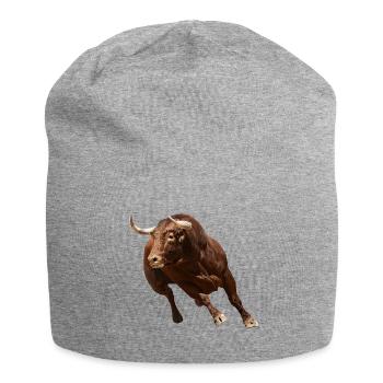 Bull - Jersey Beanie - heather grey - Front