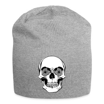 Skull - Jersey Beanie - heather grey - Front