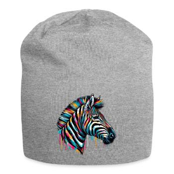 Zebra - Jersey-Beanie - Grau meliert - Vorne