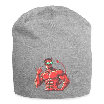 Teuflisch gut aussehen - Jersey-Beanie - Grau meliert - Vorne