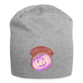 Lilac Halloween Bright Pumpkin - Jersey Beanie - heather grey - Front