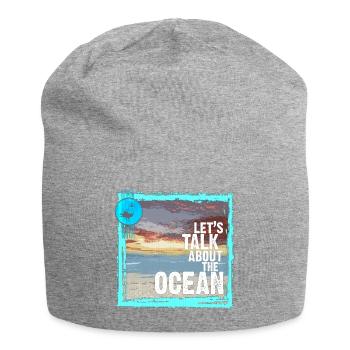Sea atmosphere with sunset - Jersey Beanie - heather grey - Front