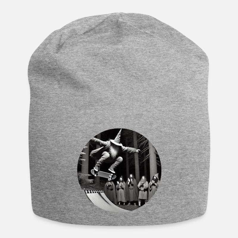 Crazy Wizard Skateboard - Jersey Beanie - heather grey