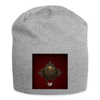 The emblem of love - Jersey Beanie - heather grey - Front