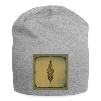 Ornate treble clef - Jersey Beanie - heather grey - Front