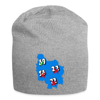 Région Bourgogne - Bonnet en jersey - gris chiné - Devant
