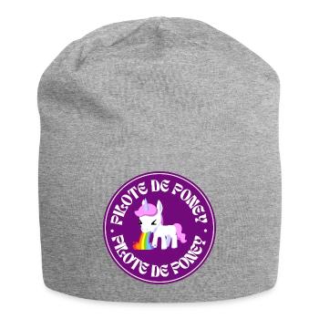 Pony-Pilot - Jersey-Beanie - Grau meliert - Vorne