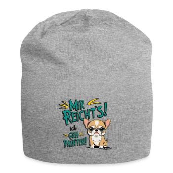 Mir reichts ich geh Painten - Grummel Chihuahua - Jersey-Beanie - Grau meliert - Vorne