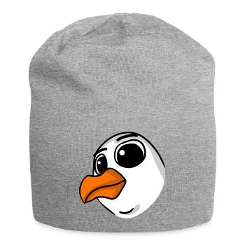 Möwe Kopf - Jersey-Beanie - Grau meliert - Vorne