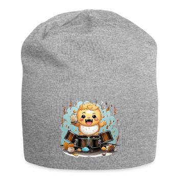 Der stachelige Perkussionist - Jersey-Beanie - Grau meliert - Vorne