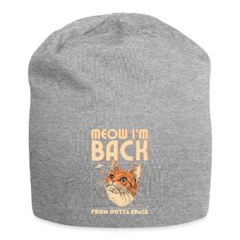 Miaou, je suis de retour - Bonnet en jersey - gris chiné - Devant