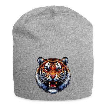 Tigre - Bonnet en jersey - gris chiné - Devant