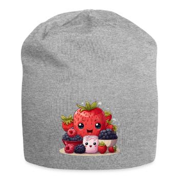 Berry Bliss - Jersey Beanie - heather grey - Front