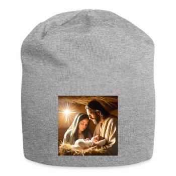 Jésus, catholique, Jésus-Christ - Bonnet en jersey - gris chiné - Devant