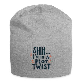 Shhh... I'm in a Plot Twist - Jersey-Beanie - Grau meliert - Vorne
