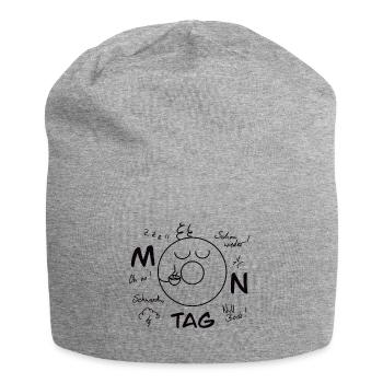 Monday Blues - Jersey Beanie - heather grey - Front