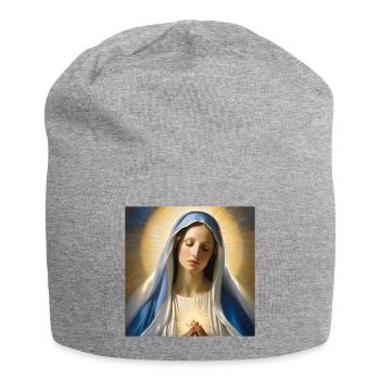 Mary, Catholic, Holy Mary, Christian - Jersey Beanie - heather grey - Front