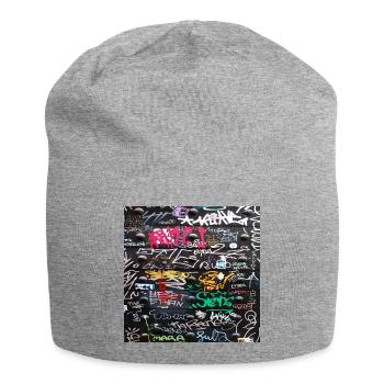 Des écrits colorés fous - Bonnet en jersey - gris chiné - Devant