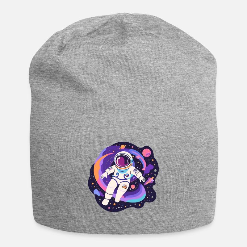 Astronaute arc en ciel espace - Bonnet en jersey - gris chiné